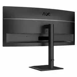 Монитор AOC CU34E4CV, 34" VA panel, AG, Curved 1500R, WQHD 3440x1440, 21:9, 120Hz, 4ms, 350 cd/m2, 3500:1, 20M:1, HDR 10, KVM, PbP, PiP, USB-C Docking, 2x HDMI, DP, USB-C, 4x USB, LAN, Audio out, HAS, Swivel, Tilt, VESA 100, Black
