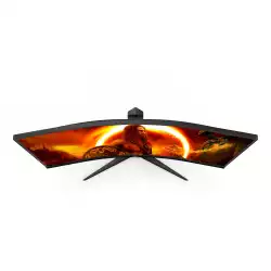 Монитор AOC CU34G2XP/BK, 34" Gaming monitor, VA WLED panel, Curved 1500R, AG, 21:9, UWQHD 3440x1440, 430cd/m2, 4000:1, 180Hz, 1ms, Freesync Premium, HDR 400, PiP+PbP, Flicker Free, Low Blue Light, 2x HDMI, 2x DP, 4x USB, USB-C, Tilt, HAS, Swivel, VESA, Black / Red