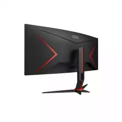 Монитор AOC CU34G2XP/BK, 34" Gaming monitor, VA WLED panel, Curved 1500R, AG, 21:9, UWQHD 3440x1440, 430cd/m2, 4000:1, 180Hz, 1ms, Freesync Premium, HDR 400, PiP+PbP, Flicker Free, Low Blue Light, 2x HDMI, 2x DP, 4x USB, USB-C, Tilt, HAS, Swivel, VESA, Black / Red