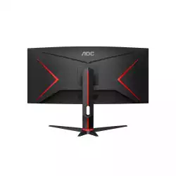 Монитор AOC CU34G2XP/BK, 34" Gaming monitor, VA WLED panel, Curved 1500R, AG, 21:9, UWQHD 3440x1440, 430cd/m2, 4000:1, 180Hz, 1ms, Freesync Premium, HDR 400, PiP+PbP, Flicker Free, Low Blue Light, 2x HDMI, 2x DP, 4x USB, USB-C, Tilt, HAS, Swivel, VESA, Black / Red