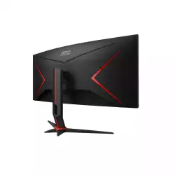 Монитор AOC CU34G2XP/BK, 34" Gaming monitor, VA WLED panel, Curved 1500R, AG, 21:9, UWQHD 3440x1440, 430cd/m2, 4000:1, 180Hz, 1ms, Freesync Premium, HDR 400, PiP+PbP, Flicker Free, Low Blue Light, 2x HDMI, 2x DP, 4x USB, USB-C, Tilt, HAS, Swivel, VESA, Black / Red