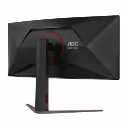 Монитор AOC CU34G4, 34" Gaming monitor, Fast VA panel, Curved 1500R, Anti-Glare, 21:9, UWQHD 3440x1440, 300cd/m2, 2500:1, 180Hz, 0.5ms, HDR 10, FreeSync Premium, Flicker Free, Low Blue Light, PiP+PbP, 2x HDMI, DP, Audio out, HAS, Swivel, Tilt, VESA 100, Black/Red