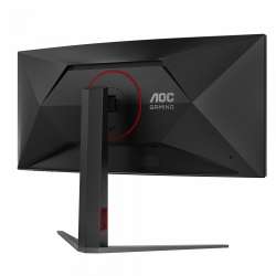 Монитор AOC CU34G4, 34" Gaming monitor, Fast VA panel, Curved 1500R, Anti-Glare, 21:9, UWQHD 3440x1440, 300cd/m2, 2500:1, 180Hz, 0.5ms, HDR 10, FreeSync Premium, Flicker Free, Low Blue Light, PiP+PbP, 2x HDMI, DP, Audio out, HAS, Swivel, Tilt, VESA 100, Black/Red