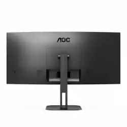Монитор AOC CU34V5C/BK 34 inch VA Panel WLED, Curved 1500R, 3440x1440, 21:9, 100Hz, 4ms, 300 cd/m2, 3000:1, 20M:1, Anti Glare, 3H, 3-sided frameless, HDMI, DisplayPort, USB-C, 4x USB 3.2, Speakers, Flicker-free, Low blue light, Multiview: PIP, PBP, Tilt, Swivel, HAS, VESA 100, Black