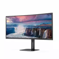 Монитор AOC CU34V5C/BK 34 inch VA Panel WLED, Curved 1500R, 3440x1440, 21:9, 100Hz, 4ms, 300 cd/m2, 3000:1, 20M:1, Anti Glare, 3H, 3-sided frameless, HDMI, DisplayPort, USB-C, 4x USB 3.2, Speakers, Flicker-free, Low blue light, Multiview: PIP, PBP, Tilt, Swivel, HAS, VESA 100, Black