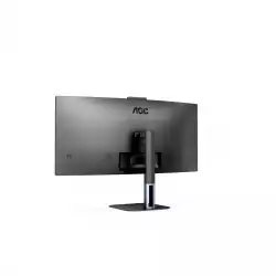 Монитор AOC CU34V5CW/BK 34 inch VA Panel WLED, Curved 1500R, 3440x1440, 21:9, 100Hz, 1 ms, 300 cd/m2, 3000:1, 20M:1, Anti Glare, 3H, 3-sided frameless, HDMI, DisplayPort, USB-C, 4x USB 3.2, Speakers, Flicker-free, Low blue light, MultiView, PIP, PBP, Tilt, Swivel, HAS, VESA 100, Web Cam, Black
