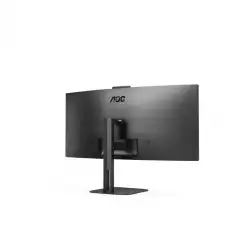 Монитор AOC CU34V5CW/BK 34 inch VA Panel WLED, Curved 1500R, 3440x1440, 21:9, 100Hz, 1 ms, 300 cd/m2, 3000:1, 20M:1, Anti Glare, 3H, 3-sided frameless, HDMI, DisplayPort, USB-C, 4x USB 3.2, Speakers, Flicker-free, Low blue light, MultiView, PIP, PBP, Tilt, Swivel, HAS, VESA 100, Web Cam, Black