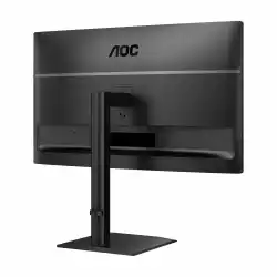 Монитор AOC Q27E4CV, 27", IPS panel, AG, 16:9, QHD 2560x1440, 350 cd/m2, 1500:1, 20M:1, 120Hz, 4ms, 3H, 4 side like, Flicker- free, Eye Comfort, Adaptive Sync, HDR mode, USB-C, HDMI, DP, 4x USB, DP out, LAN, Audio out, PD 90W, Speakers, HAS, Swivel, Tilt, Pivot, VESA 100, Black