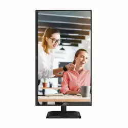 Монитор AOC Q27E4CV, 27", IPS panel, AG, 16:9, QHD 2560x1440, 350 cd/m2, 1500:1, 20M:1, 120Hz, 4ms, 3H, 4 side like, Flicker- free, Eye Comfort, Adaptive Sync, HDR mode, USB-C, HDMI, DP, 4x USB, DP out, LAN, Audio out, PD 90W, Speakers, HAS, Swivel, Tilt, Pivot, VESA 100, Black