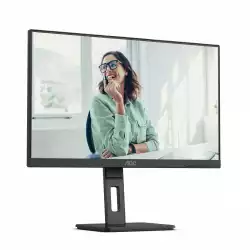 Монитор AOC Q27P3CV, 27" IPS WLED Panel, AntiGlare, 3H, 16:9, 2560x1440, 75Hz, 350cd/m2, 1000:1, 50M:1, 3-sided frameless, 2x HDMI, DisplayPort, DP Out, USB-C, 4x USB 3.2, LAN, Speakers, Flicker-free, Low blue light, Adaptive Sync, Tilt, Swivel, Pivot, HAS, VESA 100, Black