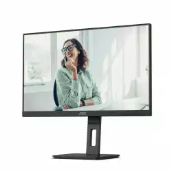 Монитор AOC Q27P3CV, 27" IPS WLED Panel, AntiGlare, 3H, 16:9, 2560x1440, 75Hz, 350cd/m2, 1000:1, 50M:1, 3-sided frameless, 2x HDMI, DisplayPort, DP Out, USB-C, 4x USB 3.2, LAN, Speakers, Flicker-free, Low blue light, Adaptive Sync, Tilt, Swivel, Pivot, HAS, VESA 100, Black