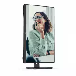 Монитор AOC Q27P3CV, 27" IPS WLED Panel, AntiGlare, 3H, 16:9, 2560x1440, 75Hz, 350cd/m2, 1000:1, 50M:1, 3-sided frameless, 2x HDMI, DisplayPort, DP Out, USB-C, 4x USB 3.2, LAN, Speakers, Flicker-free, Low blue light, Adaptive Sync, Tilt, Swivel, Pivot, HAS, VESA 100, Black