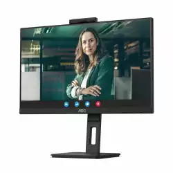 Монитор AOC Q27P3QW, 27" IPS WLED Panel, AntiGlare, 3H, 16:9, 2560x1440, 75Hz, 350cd/m2, 1000:1, 20M:1, 3-sided frameless, 2x HDMI, DisplayPort, 4x USB, Speakers, 2MP Windows Hello, Microphone, Tilt, Swivel, Pivot, HAS, Flicker-free, Low blue light, AdaptiveSync, VESA 100, Black