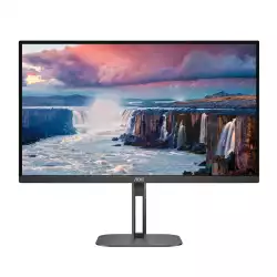Монитор AOC Q27V5N/BK, 27", WLED VA Panel, 2560x1440, 75Hz, 16:9, 4ms, 4000:1, 20M:1, 300 cd/m2, AntiGlare, 3H, 3-sided frameless, FreeSync, Flicker-free, Low blue light, 2x HDMI, 2x DisplayPort, Speakers, HAS, Swivel, Tilt, Pivot, VESA 100, Black