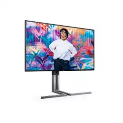 Монитор AOC U27U3CV, 27" Nano IPS panel, AG, 16:9, UHD 3840x2160, 350cd/m2, 1300:1, 4ms, 60Hz, Adaptive Sync, PiP, PbP, Flicker Free, KVM, DCI-P3, sRGB, 2x HDMI, DP, 3x USB-C, 4x USB, LAN, Speakers, HAS, Swivel, Tilt, Pivot, VESA 100, Black