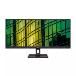 Монитор AOC U34E2M, 34 inch VA panel, AG, WQHD 3440x1440, 21:9, 100Hz, 4ms, 300 cd/m2, 4000:1, 20M:1, HDR 10, PbP, PiP, 2x HDMI, DP, Audio out, Swivel, Tilt, VESA 100, Black