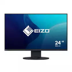 Монитор EIZO EV2400R-BK, 23.8 inch, IPS panel, FHD 1920x1080, 350cd/m2, 1500:1, 100Hz, 5ms, sRGB, 10 bit LuT, Auto EcoView, DisplayPort, HDMI, 4x USB-A, Speakers, HAS, Swivel, Tilt, Pivot, VESA, Energy class B, Black