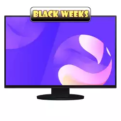 Монитор EIZO EV2495-BK 24.1 inch, 16:10, 1920x1200, 350 cd/m2, 178/178°, IPS , Display Port, HDMI, USB-C Docking, Height adjustment, Pivot, черен, KVM Switch, DICOM Mode