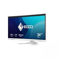 Монитор EIZO EV3450XC-WT, 34.1" Curved, IPS panel, WQHD 3440 x 1440, 21:9, AG, 300 cd/m2, 1000:1, 2x HDMI, DP, USB-C, LAN, 2x USB, Audio out, Speakers, KVM switch, 5MP webcam, Microphone, Auto EcoView, PbP, Flicker Free, HAS, Swivel, Tilt, VESA 100, White