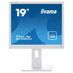 Монитор IIYAMA B1980D-W5, 19" TN LED panel, 5:4, 1280x1024, 60Hz, 250 cd/m2, 1000:1, 5ms, VGA, DVI, HAS, Pivot, Swivel, Tilt, VESA 100, White