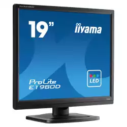 Монитор IIYAMA E1980D-B1, 19", TN panel, 1280x1024, 5:4, 250 cd/m2, 1000:1, 5ms, VGA, DVI, Tilt, VESA 100, Black