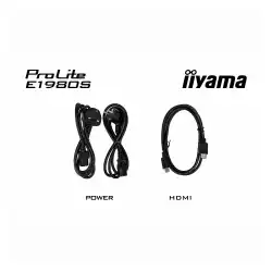 Монитор IIYAMA E1980S-B1, 19 inch, TN panel, 1280x1024, 5:4, 250 cd/m2, 1000:1, 3ms, 75Hz, HDMI, DP, Speakers, Tilt, VESA 100, Black