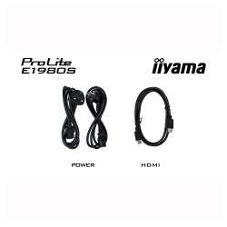 Монитор IIYAMA E1980S-B1, 19 inch, TN panel, 1280x1024, 5:4, 250 cd/m2, 1000:1, 3ms, 75Hz, HDMI, DP, Speakers, Tilt, VESA 100, Black