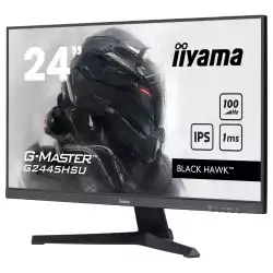 Монитор IIYAMA G2445HSU-B2, 23.8", Gaming monitor, IPS LED panel, AG, 16:9, FHD 1920x1080, 300cd/m2, 1300:1, 80M:1, 1ms, 100Hz, Adaptive Sync, Flicker free, HDMI, DisplayPort, 2x USB, Audio out, Speakers, Tilt, VESA 100, Black