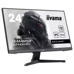 Монитор IIYAMA G2445HSU-B2, 23.8", Gaming monitor, IPS LED panel, AG, 16:9, FHD 1920x1080, 300cd/m2, 1300:1, 80M:1, 1ms, 100Hz, Adaptive Sync, Flicker free, HDMI, DisplayPort, 2x USB, Audio out, Speakers, Tilt, VESA 100, Black