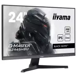 Монитор IIYAMA G2445HSU-B2, 23.8", Gaming monitor, IPS LED panel, AG, 16:9, FHD 1920x1080, 300cd/m2, 1300:1, 80M:1, 1ms, 100Hz, Adaptive Sync, Flicker free, HDMI, DisplayPort, 2x USB, Audio out, Speakers, Tilt, VESA 100, Black