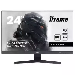 Монитор IIYAMA G2445HSU-B2, 23.8", Gaming monitor, IPS LED panel, AG, 16:9, FHD 1920x1080, 300cd/m2, 1300:1, 80M:1, 1ms, 100Hz, Adaptive Sync, Flicker free, HDMI, DisplayPort, 2x USB, Audio out, Speakers, Tilt, VESA 100, Black