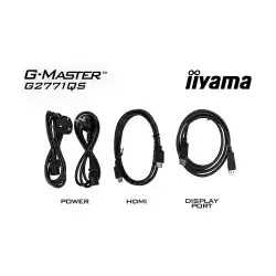 Монитор IIYAMA G2771QS-B1, 27", Gaming monitor, Fast IPS panel, QHD 2560x1440, 350cd/m2, 1200:1, 80M:1, 0.5ms, 200Hz, 2x HDMI, DisplayPort, Audio out, Speakers, HDR 10, Adaptive Sync, G-SYNC compatible, Tilt, Flicker free, Blue light reducer, VESA 100, Black