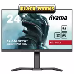 Монитор IIYAMA GB2470HSU-B6, 23.8" Gaming monitor, Fast IPS panel, 16:9, FHD 1920x1080, 300cd/m2, 1000:1, 80M:1, 0.2ms, 180Hz, Adaptive Sync support, Flicker free, Blue light reducer, HDMI, DisplayPort, 4x USB, HAS, Swivel, Pivot, Tilt, Speakers, VESA 100, Black                          