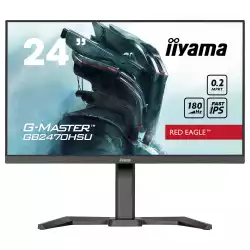 Монитор IIYAMA GB2470HSU-B6, 23.8" Gaming monitor, Fast IPS panel, 16:9, FHD 1920x1080, 300cd/m2, 1000:1, 80M:1, 0.2ms, 180Hz, Adaptive Sync support, Flicker free, Blue light reducer, HDMI, DisplayPort, 4x USB, HAS, Swivel, Pivot, Tilt, Speakers, VESA 100, Black