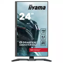 Монитор IIYAMA GB2470HSU-B6, 23.8" Gaming monitor, Fast IPS panel, 16:9, FHD 1920x1080, 300cd/m2, 1000:1, 80M:1, 0.2ms, 180Hz, Adaptive Sync support, Flicker free, Blue light reducer, HDMI, DisplayPort, 4x USB, HAS, Swivel, Pivot, Tilt, Speakers, VESA 100, Black