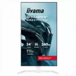 Монитор IIYAMA GB2471HSU-W1, 23.8 inch Gaming monitor, Fast IPS panel, FHD 1920x1080, 350cd/m2, 1000:1, 240Hz, 0.3ms, HDR10, 2x HDMI, DP, 2x USB, Audio out, Speakers, G-SYNC Compatible, HAS, Swivel, Tilt, Pivot, Flicker Free, VESA, White