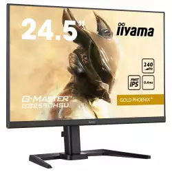 Монитор IIYAMA GB2590HSU-B5, 24.5", Gaming monitor, Fast IPS LED Panel, AG, 16:9, 1920x1080, 400cd/m2, 1000:1, 0.4ms, 240Hz, HDR400, FreeSync, Flicker Free, Blue light reducer, HDMI, DisplayPort, 2x USB, Speakers, HAS, Tilt, Pivot, VESA 100, Black