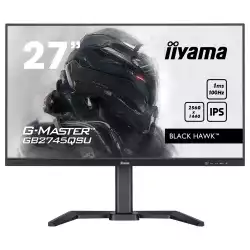 Монитор IIYAMA GB2745QSU-B2, 27", Gaming monitor, IPS panel, AntiGlare, 16:9, 2K QHD 2560x1440, 300cd/m2, 1300:1, 100Hz, 1ms, Adaptive Sync, Flicker free, HDMI, DP, 2x USB, Audio out, Speakers, HAS, Swivel, Tilt, Pivot, VESA 100, Black
