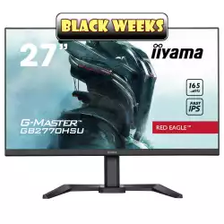 Монитор IIYAMA GB2770HSU-B5, 27", Gaming monitor, Fast IPS IGZO Panel, AntiGlare, 16:1, 1920x1080, 250 cd/m2, 1100:1, 80M:1, 0.8 MPRT, 165Hz, Blue light reducer, Flicker free, FreeSync Premium, HDMI, DisplayPort, 2x USB, HDCP, Speakers, HAS, Tilt, Pivot, VESA 100, Black                          