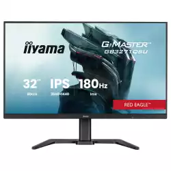 Монитор IIYAMA GB3271QSU-B2, 31.5" Gaming monitor, IPS panel, QHD 2560x1440, 400cd/m2, 1000:1, 80M:1, 180Hz, 1ms, HDR, FreeSync Premium, Flicker free, 2x HDMI, DP, 2x USB-C, 2x USB, Audio out, Speakers, HAS, Swivel, Tilt, VESA 100, Black