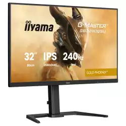 Монитор IIYAMA GB3290QSU-B1, 31.5" Gaming monitor, IPS panel, QHD 2560x1440, 400cd/m2, 1000:1, 80M:1, 240Hz, 1ms, HDR, FreeSync Premium, Flicker free, 2x HDMI, DP, 2x USB-C, 2x USB, Audio out, Speakers, HAS, Swivel, Tilt, VESA 100, Black