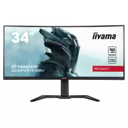 Монитор IIYAMA GCB3481WQSU-B1, 34", Gaming Curved monitor, VA panel, AG, 21:9, UWQHD 3440x1440, 500cd/m2, 4000:1, 0.3ms, 180Hz, FreeSync Premium, HDR 400, Flicker free, Blue light reducer, 2x HDMI, 2x DP, 4x USB, Speakers, HAS, Tilt, VESA 100, Black