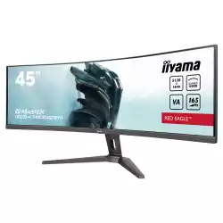 Монитор IIYAMA GCB4580DQSN-B1, 45", Gaming Curved monitor, VA panel, 1500R, 32:9, DQHD 5120x1440, 450cd/m2, 3000:1, 80М:1, 0.8ms, 165Hz, KVM, HDR400, FreeSync support, Flicker free, Blue Light reducer, 2x HDMI, DP, 3x USB, USB-C, LAN, Speakers, HAS, Tilt, VESA 100, Black