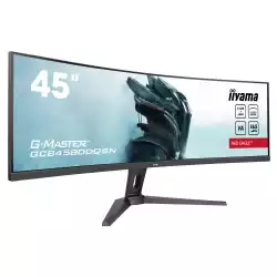 Монитор IIYAMA GCB4580DQSN-B1, 45", Gaming Curved monitor, VA panel, 1500R, 32:9, DQHD 5120x1440, 450cd/m2, 3000:1, 80М:1, 0.8ms, 165Hz, KVM, HDR400, FreeSync support, Flicker free, Blue Light reducer, 2x HDMI, DP, 3x USB, USB-C, LAN, Speakers, HAS, Tilt, VESA 100, Black