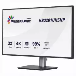 Монитор IIYAMA ProGraphic HB3201UHSNP-B1, 31.5 inch IPS Black 2.0, UHD 3840x2160, 450cd/m2, 3000:1, HDMI, DP, USB-C, DP out, 4x USB, LAN, Speakers, KVM, HDR400, Pantone Validated, HAS, Swivel, Tilt, Pivot, Black