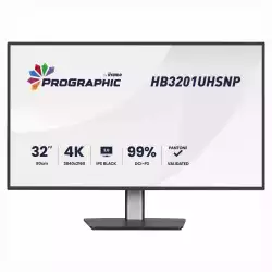 Монитор IIYAMA ProGraphic HB3201UHSNP-B1, 31.5 inch IPS Black 2.0, UHD 3840x2160, 450cd/m2, 3000:1, HDMI, DP, USB-C, DP out, 4x USB, LAN, Speakers, KVM, HDR400, Pantone Validated, HAS, Swivel, Tilt, Pivot, Black