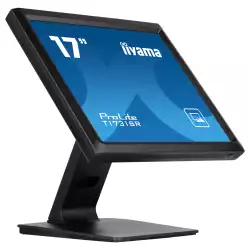 Монитор IIYAMA T1731SR-B1S, 17", Touch monitor, Serial resistive technology, TN Panel, 5:4, SVGA 1280 x 1024, 250cd/m2, 1000:1, 5ms, IP54 Front, OSD key lock, VGA, HDMI, DisplayPort, Speakers, Tilt, VESA 100, Black