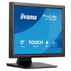 Монитор IIYAMA T1731SR-B2S, 17 inch, Touch monitor, Serial resistive technology, TN panel, AG, 5:4, 1280 x 1024, 250cd/m2, 1000:1, 5ms, IP54 Front, VGA, HDMI, DP, Audio, Speakers, Tilt, Face Up, VESA 100, Black
