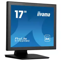 Монитор IIYAMA T1732MSC-B1S, 17", Touch monitor, Projective capacitive, TN Panel, 5:4, 1280 x 1024, 250cd/m2, 1000:1, 5ms, IP54 Front, OSD key lock, VGA, HDMI, DisplayPort, Speakers, Tilt, VESA 100, Black