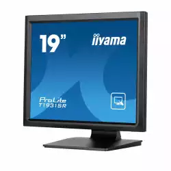 Монитор IIYAMA T1931SR-B1S, 19", IPS Panel, 5:4, 1280 x 1024, 250cd/m2, 1000:1, 14ms, Serial resistive touch, VGA, HDMI, DP, Speakers, IP54 (front), OSD key lock, Tilt, VESA 100, Black